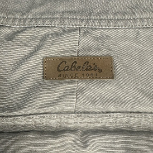 Cabelas 7 Pocket Hiker Cargo Pants Mens Size 40 Khaki Tan 100 Cotton Outdoor - Picture 10 of 16